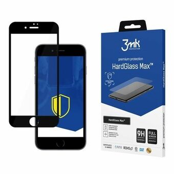 3MK HardGlass Max iPhone 7 zwart, Volledig glas