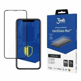 3MK HardGlass Max iPhone Xr zwart, volledig scherm glas