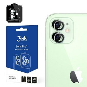 3MK Lens Protection Pro voor iPhone 11 / 12 / 12 Mini. Bescherming voor de camera lens met een montagerand. 1 stuk.