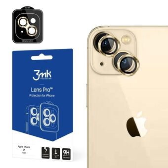 3MK Lens Protection Pro iPhone 14 Plus 6.7" goud / goud Cameralens bescherming met montageframe 1 st.