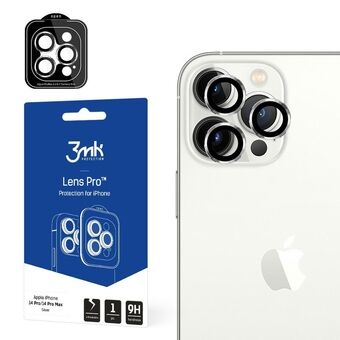 3MK Lens Protection Pro iPhone 14 Pro / 14 Pro Max zilvergrijs Zorgt voor bescherming van de camera lens met een montagerand 1 stuk.