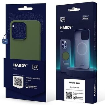 3MK Hardy-hoesje voor iPhone 15 Plus 6.7" in de kleur groen/alpine groen met MagSafe