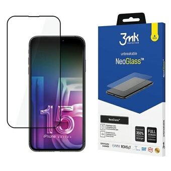 3MK NeoGlass iPhone 15 Plus 6.7" zwart