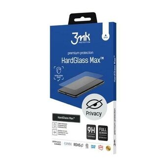 3MK HardGlass Max Privacy Sam S24 Ultra zwart, Fullscreen Glas