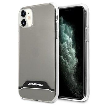 AMG AMHCN61TCBW iPhone 11 6.1" doorzichtige/transparante harde hoes Elektrische plaat zwart/wit