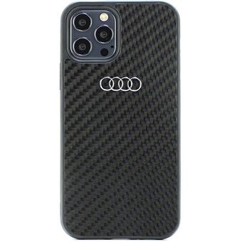 Audi Carbon Fiber iPhone 12/12 Pro 6.1" zwart/zwart hardcase AU-TPUPCIP12P-R8/D2-BK