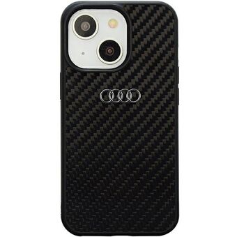 Audi Carbon Fiber iPhone 14 6.1" zwart/zwart hoesje AU-TPUPPCIP14-R8/D2-BK