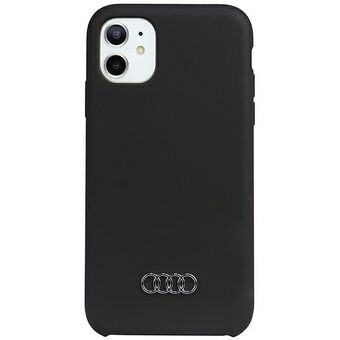 Audi Silicone Cover iPhone 11 / Xr 6.1" zwart/zwart hardcase AU-LSRIP11-Q3/D1-BK