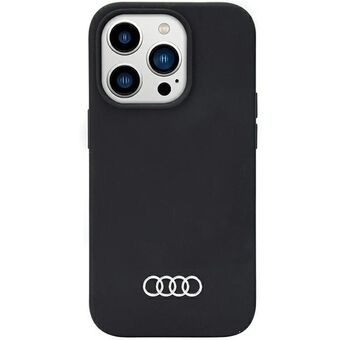 Audi Silicone Cover iPhone 14 Pro 6.1" zwart/zwart hardcase AU-LSRIP14P-Q3/D1-BK