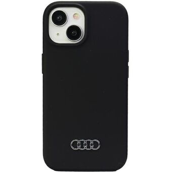 Audi Siliconen Hoesje iPhone 15 Plus 6.7" zwart hardcase AU-LSRIP15M-Q3/D1-BK
