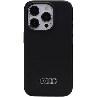 Audi Siliconenhoesje iPhone 15 Pro Max 6.7" zwart hardcase AU-LSRIP15PM-Q3/D1-BK