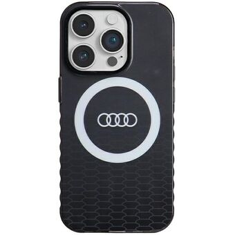 Audi IML Groot Logo MagSafe Hoesje iPhone 14 Pro 6.1" zwart hardcase AU-IMLMIP14P-Q5/D2-BK