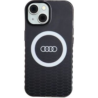 Audi IML Groot Logo MagSafe Hoesje iPhone 15 / 14 / 13 6.1" zwart hardcase AU-IMLMIP15-Q5/D2-BK
