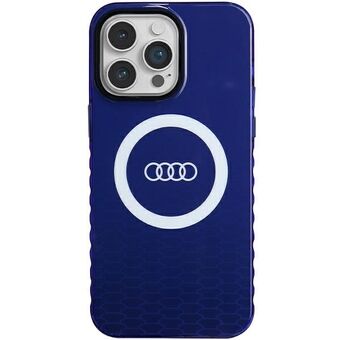 Audi IML Groot Logo MagSafe Hoesje iPhone 14 Pro Max 6.7" blauw donkerblauw hardcase AU-IMLMIP14PM-Q5/D2-BE