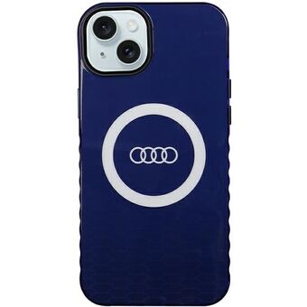 Audi IML Groot Logo MagSafe Hoesje iPhone 15 Plus / 14 Plus 6.7" blauw/navy blauw hardcase AU-IMLMIP15M-Q5/D2-BE