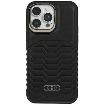 Audi Synthetisch Leren MagSafe iPhone 14 Pro 6.1" zwarte hardcase AU-TPUPCMIP14P-GT/D3-BK