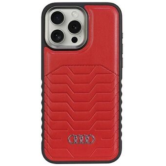 Audi Kunstleren MagSafe iPhone 15 Pro Max 6.7" hoesje in rood AU-TPUPCMIP15PM-GT/D3-RD