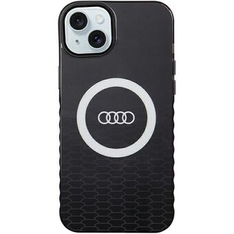 Audi IML Groot Logo MagSafe Hoesje iPhone 15 Plus / 14 Plus 6.7" zwart hardcase AU-IMLMIP15M-Q5/D2-BK
