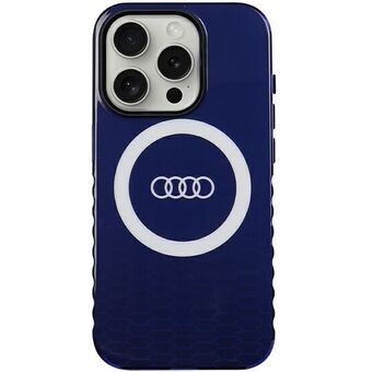 Audi IML Groot Logo MagSafe Hoesje iPhone 15 Pro 6.1" blauw-navy blauw hardcase AU-IMLMIP15P-Q5/D2-BE.