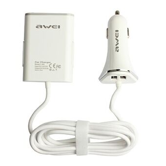AWEI bestelling alleen. C-400 9.6A 4xUSB High Speed wit/wit