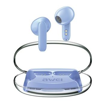 AWEI Bluetooth 5.3 T85 ENC TWS oordopjes + blauwe dock