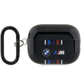 BMW BMAP222SWTK AirPods Pro 2 gen cover zwart/zwart meerdere gekleurde lijnen