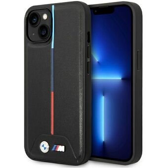 BMW BMHCP15S22PVTK iPhone 15 / 14 / 13 6.1" zwart hardcase M Quilted Tricolor