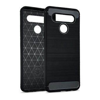 Beline Case Carbon iPhone 13 Mini 5.4" zwart/zwart