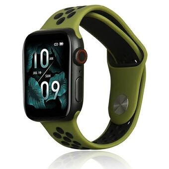 Beline Apple Watch Sport siliconen band 42/44/45/49 mm groen/zwart groen/zwart
