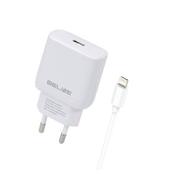 Beline jongen. netwerk. 1x USB-C 30W + lightning kabel wit/wit PD 3.0 BLNCW30L