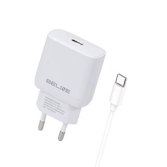 Beline jongen. netwerk. 1x USB-C 30W + USB-C kabel wit/wit PD 3.0 BLNCW30C