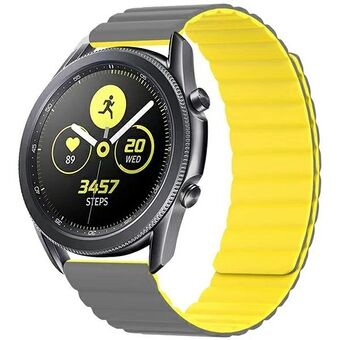 Beline horlogeband 22mm Magnetisch grijs/geel grijs/geel
