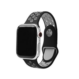 Beline Apple Watch Sport Siliconen band 42/44/45/49 mm zwart/grijs zwart/grijs