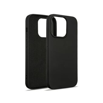 Beline hoesje van silicone voor iPhone 15 Pro 6,1 inch zwart/zwart