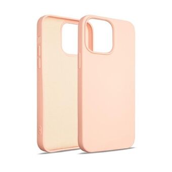 Beline hoesje van siliconen voor iPhone 15 Pro Max 6,7" in roze-goud.