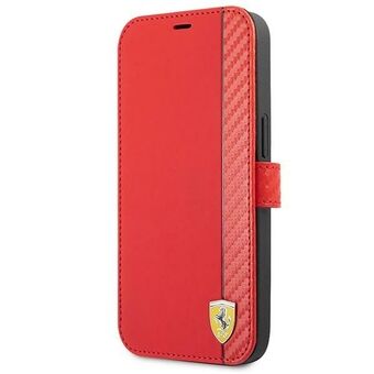 Ferrari iPhone 13 Mini Red Book On Track Carbon Stripe
