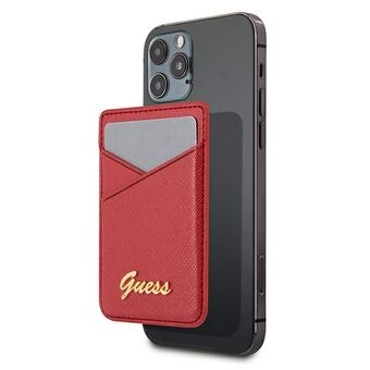 Guess Wallet Card Slot GUWMSSASLRE MagSafe Saffiano rood / rood
