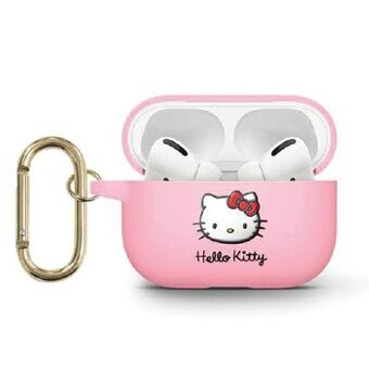 Hallo Kitty HKAP23DKHSP Airpods Pro 2 hoesje roze/roze siliconen 3D Kitty hoofd