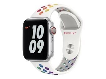 Apple Watch MYD52AM/A 38/40/42 mm Nike sportband Pride Edition wit/witte band