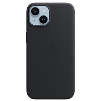 Apple MPP93ZM/A iPhone 14 Plus 6,7" zwart/middernacht leren hoesje MagSafe