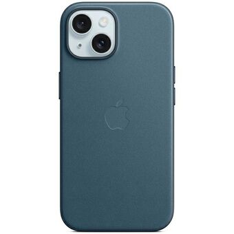 Etui Apple MT3G3ZM/A iPhone 15 / 14 / 13 6.1" MagSafe, in de kleur błękit pacyfiku/pacific blue, met een FineWoven Case.