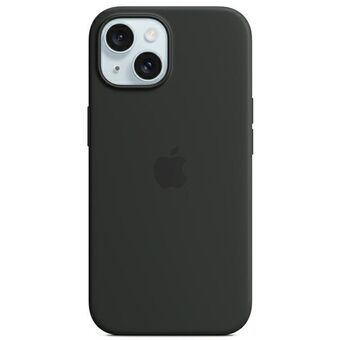 Etui Apple MT0J3ZM/A iPhone 15 / 14 / 13 6.1" MagSafe zwart Siliconen Hoesje