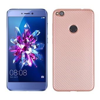 Hoesje Koolstofvezel Huawei P8 lite 2017 roze-goud / roze goud