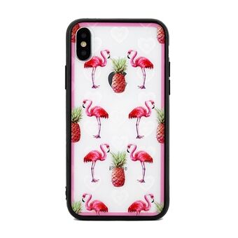 Hearts iPhone 6/6S hoesje design 1 transparant (flamingo\'s)