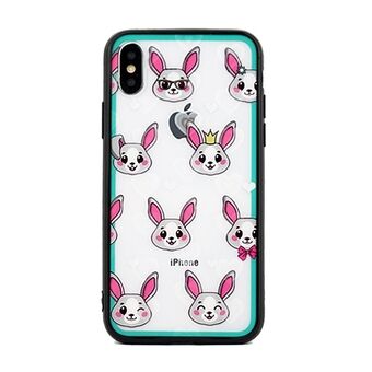 Hearts iPhone 6/6S hoesje design 2 transparant (konijnen)