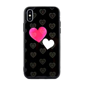 Hoesje Hartjes iPhone 6/6S design 5 (harten zwart)