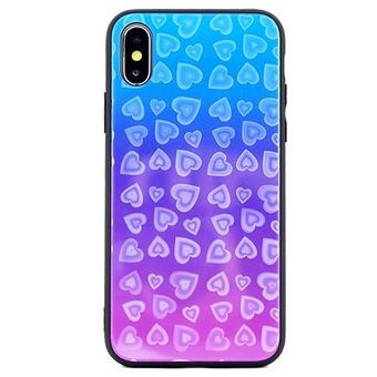 Hearts Glass iPhone 6 / 6S hoesontwerp 5 (blauw)