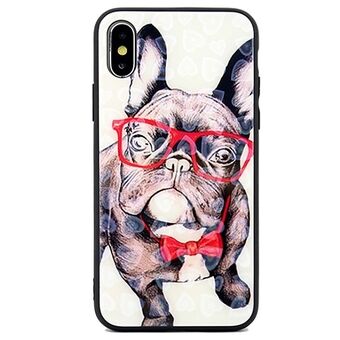 Hearts Glass iPhone X / iPhone XS Case Design 4 (Hond)