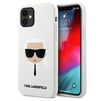 Karl Lagerfeld KLHCP12SSLKHWH iPhone 12 mini 5,4" witte hardcase Siliconen Karl\'s Hoofd.