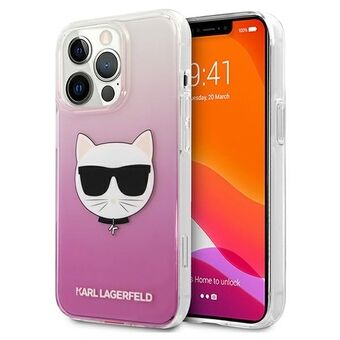 Karl Lagerfeld iPhone 13 Pro Max Hardcase Roze Choupette Head